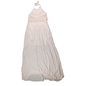Zara Light pink Halter Maxi Dress